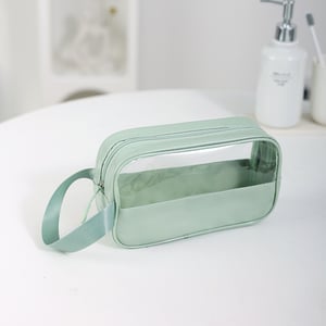 1 Piece Simple Series Simple Solid Color PVC Women's Makeup Bags h5 